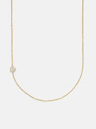 18K Gold Asymmetrical Heart Necklace - Heart