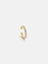 BaubleBar Leidy 18K Gold Ear Cuff - Gold/Pavé -
Crystal ear cuff