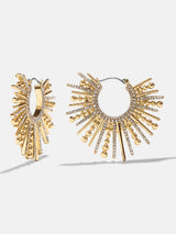 BaubleBar Jaskamal Earrings - Gold - 
    Sunburst statement hoop earrings