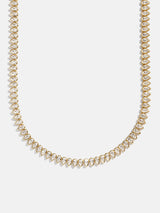BaubleBar Julia 18K Gold Adjustable Tennis Necklace - Gold/Pavé - 
    18K gold plated sterling silver, Cubic Zirconia stones