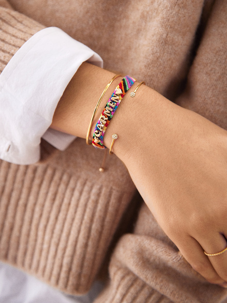 Woven Custom Friendship Bracelet - Multi Stripe