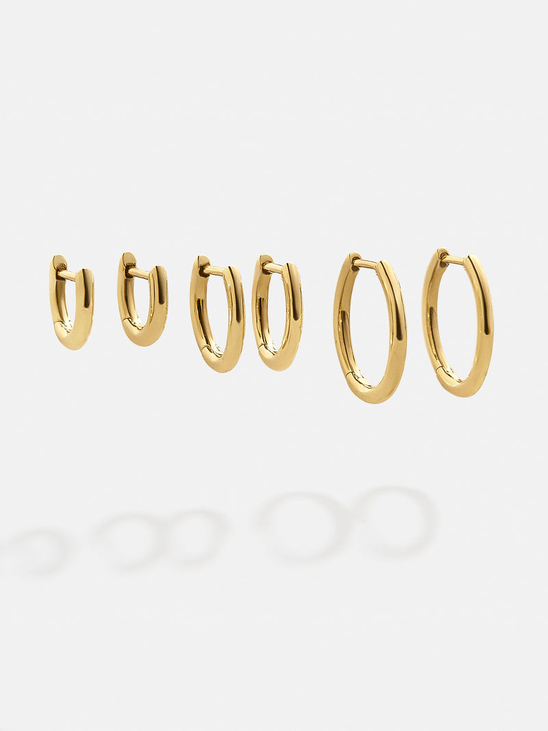 BaubleBar Verbena 18K Gold Earring Set - Gold - 
    18K Gold Plated Sterling Silver
  
