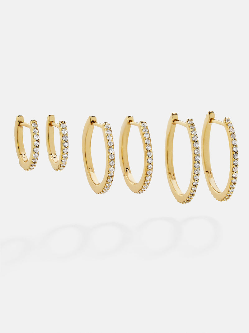 BaubleBar Niata 18K Gold Earring Set - Gold/Pavé - 
    Enjoy 20% off - This Week Only
  
