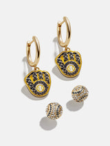BaubleBar MLB Earring Set - Milwaukee Brewers -
Set of two Milwaukee Brewers earrings