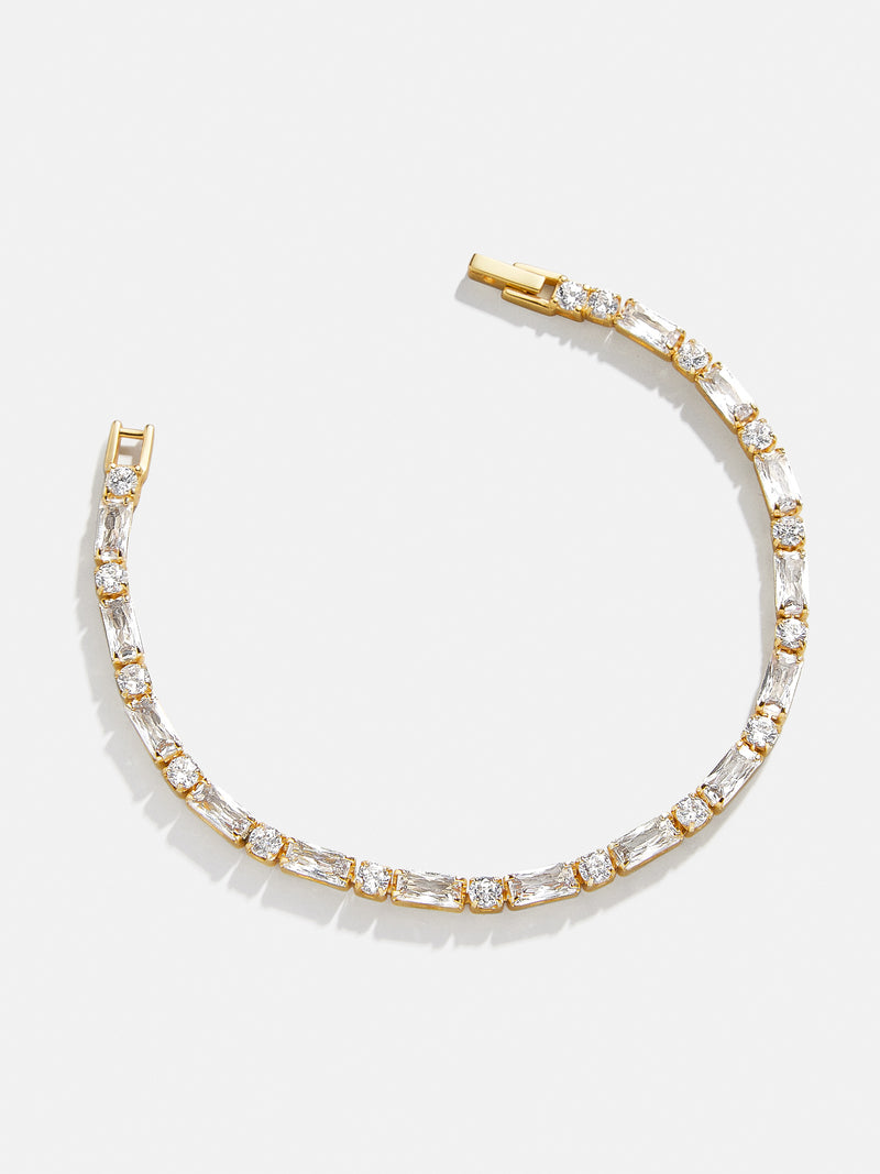 BaubleBar Kerri 18K Gold Tennis Bracelet - Clear/Gold - 
    18K Gold Plated Sterling Silver, Cubic Zirconia stones
  
