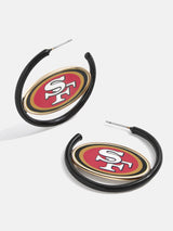 BaubleBar San Francisco 49ers NFL Logo Hoops - San Francisco 49ers - 
    NFL earrings
  
