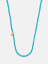 BaubleBar B - 
    Asymmetrical beaded initial necklace
  
