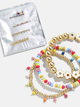 BaubleBar Flower Power Kids' Bracelet Set - Kids' Flowers -
Three kids' beaded bracelets