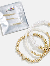 BaubleBar Playful Pearls Kids' Bracelet Set - Kids' Pearls -
Three kids' beaded bracelets