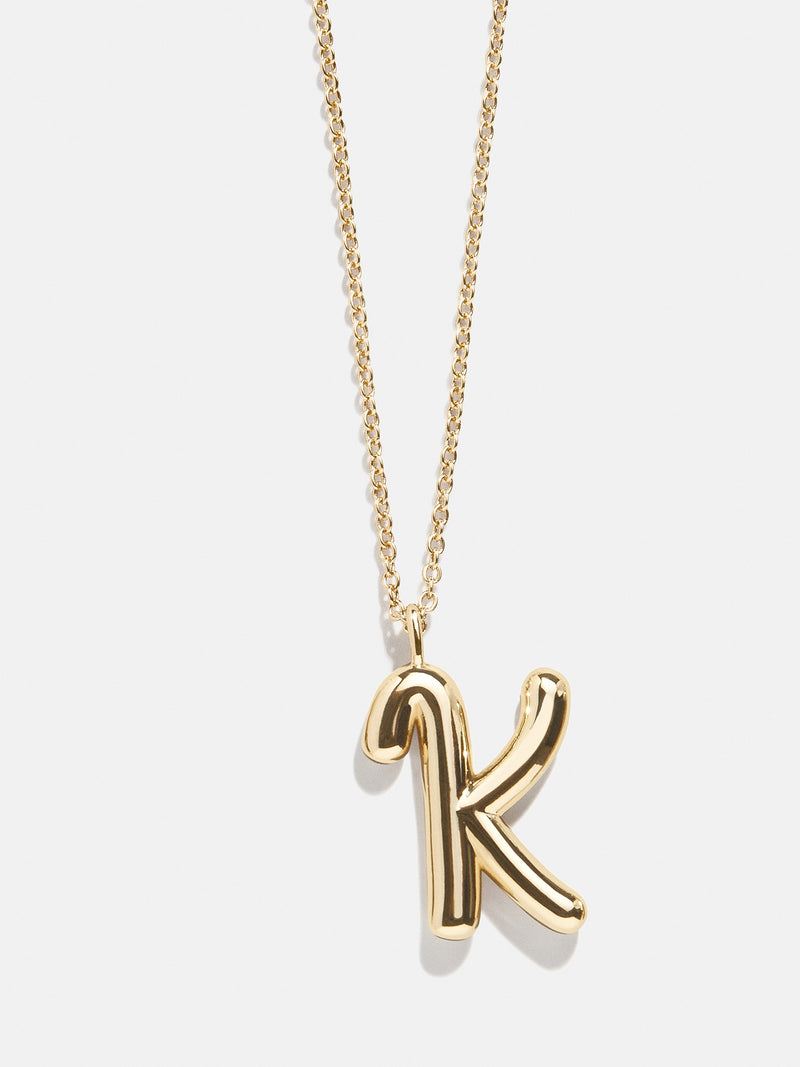 BaubleBar K - 
    Gold initial pendant necklace
  
