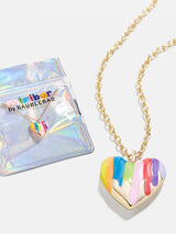 BaubleBar Sadie Kids' Necklace - Multi - 
    Kids' heart necklace
  
