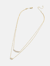 BaubleBar Danielle 18K Gold Layered Necklace - Gold - 
    18K Gold Plated Sterling Silver, Cubic Zirconia stones
  
