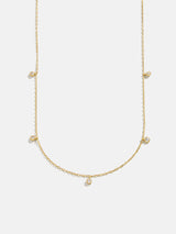 BaubleBar Clio 18K Gold Necklace - Gold/Pavé -
18K gold plated sterling silver, Cubic Zirconia stones