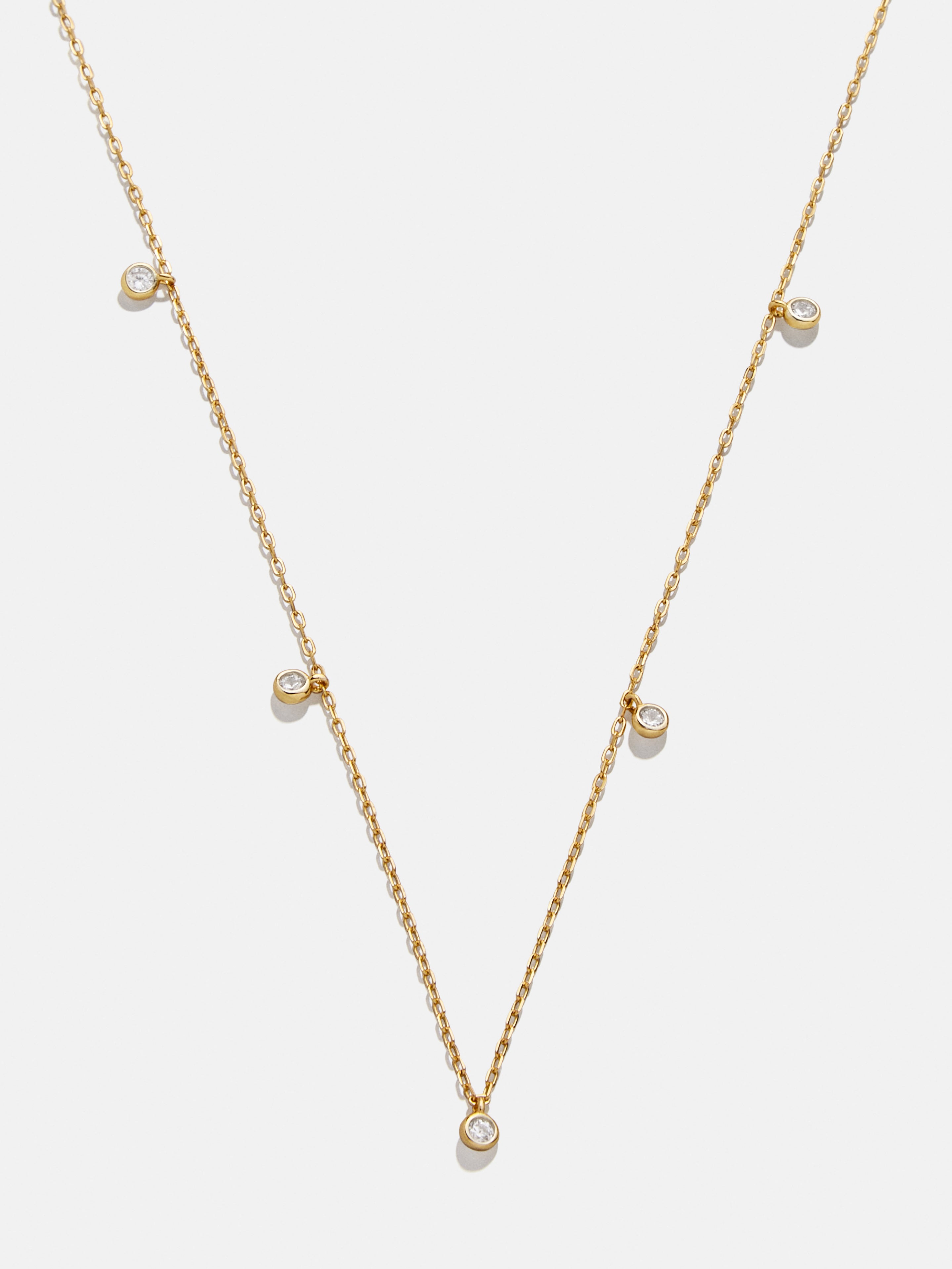Clio 18K Gold Necklace - Clear/Gold