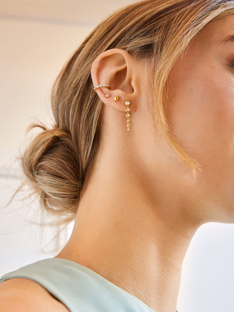 BaubleBar Yesenia 18K Gold Earrings - Clear/Gold - 
    Enjoy an extra 20% off - This Week Only
  
