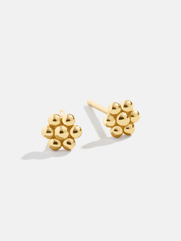 Dahlia 18K Gold Earrings - Gold Flower
