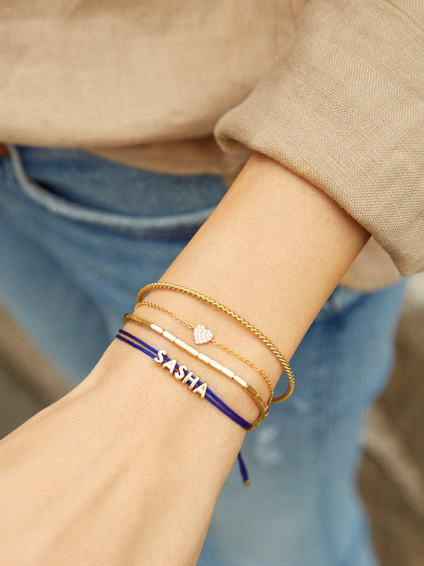Custom Cord Bracelet - Blue