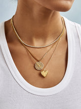 BaubleBar Puffy Heart 18K Gold Custom Pendant Necklace - Heart Pendant - 
    18K Gold Plated Sterling Silver
  
