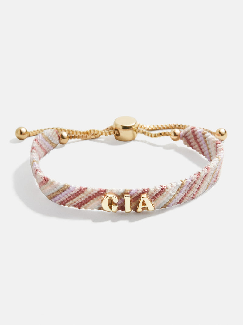 BaubleBar Custom Woven Friendship Bracelet - Pink Ombre Stripe - 
    Customizable bracelet
  
