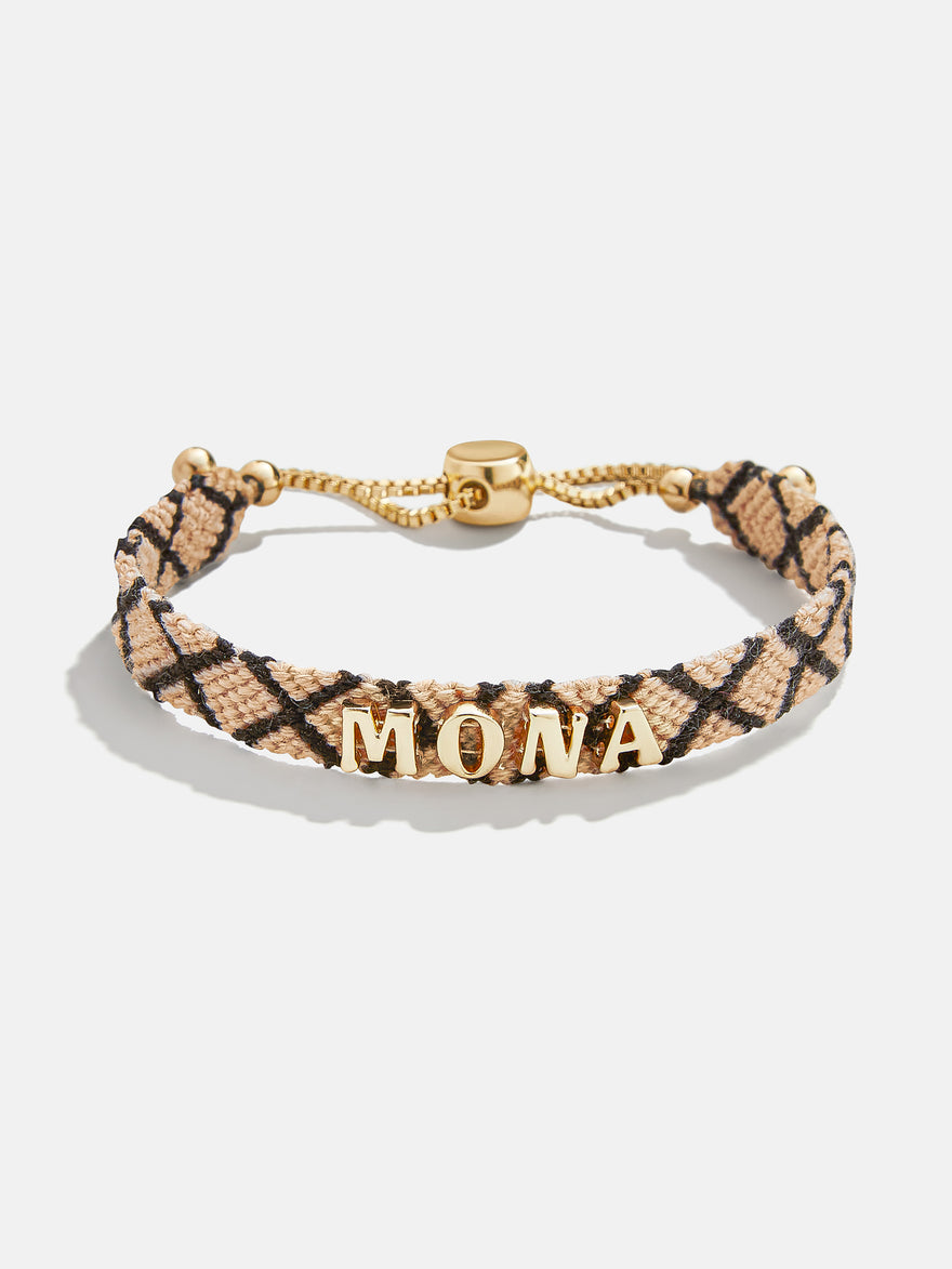 Woven Custom Friendship Bracelet - Neutral Criss Cross