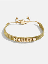 BaubleBar Metallic Custom Woven Friendship Bracelet - Metallic Gold Stripe - 
    Customizable bracelet
  
