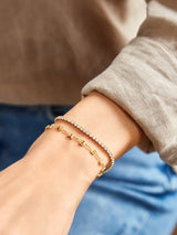 BaubleBar Mini Sterling Silver Spaced Letter Custom Bracelet - Sterling Silver -
Made with Love: 15% Off Custom