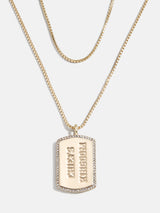 BaubleBar WEAR By Erin Andrews x BaubleBar Kansas City Chiefs Necklace Set of 2 - Gold - 
    NFL Necklace Set