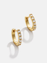 BaubleBar Tori 18K Gold Kids' Earrings - Gold/Pavé - 
    18K Gold Plated Sterling Silver, Cubic Zirconia stones
  
