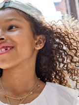 BaubleBar Tori 18K Gold Kids' Earrings - Gold/Pavé - 
    Cubic zirconia stones, 18K gold plated sterling silver