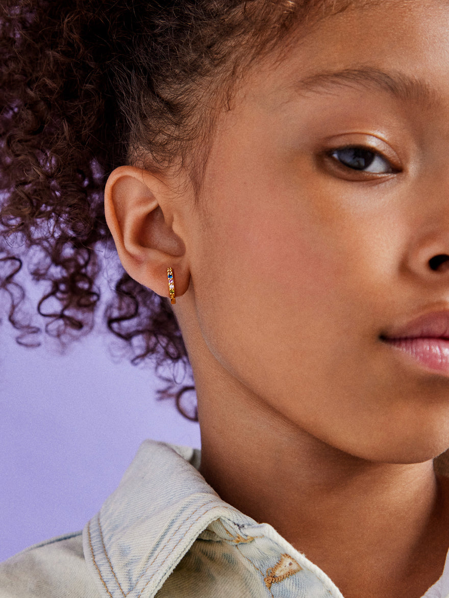Tori 18K Gold Kids' Earrings - Gold/Multi