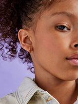 BaubleBar Tori 18K Gold Kids' Earrings - Gold/Multi - 
    Cubic zirconia stones, 18K gold plated sterling silver