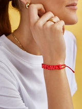 BaubleBar Hot Sauce - 
    Adjustable pull-tie bracelet - 10 different phrases available
  
