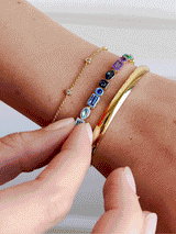 BaubleBar Kayden Bracelet - Multi - 
    Enamel and mixed stone tennis bracelet
  

