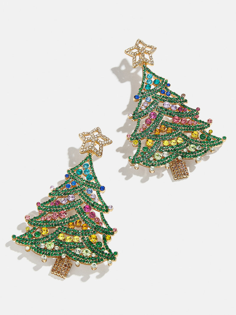 BaubleBar Evergreen Tree Earrings - Green - 
    Christmas tree statement earrings
  
