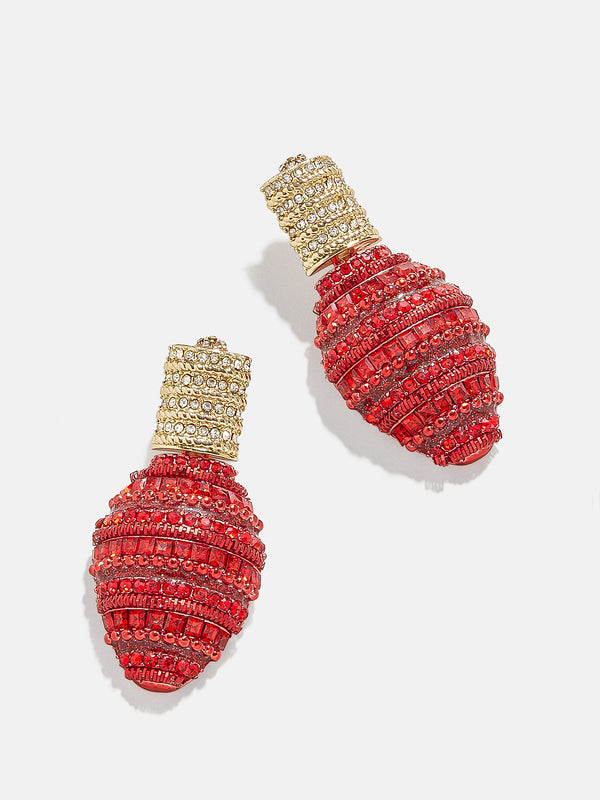 Bright Bulb Earrings  - Red