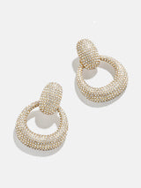 BaubleBar Jordan Earrings - Clear/Gold - 
    Crystal hoop earrings
  
