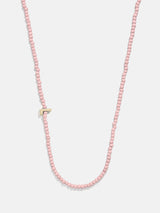 BaubleBar L - 
    Asymmetrical beaded initial necklace
  
