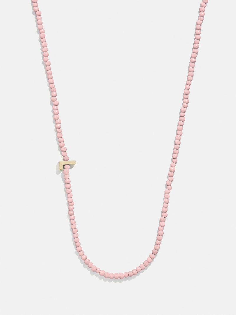 BaubleBar L - 
    Asymmetrical beaded initial necklace
  
