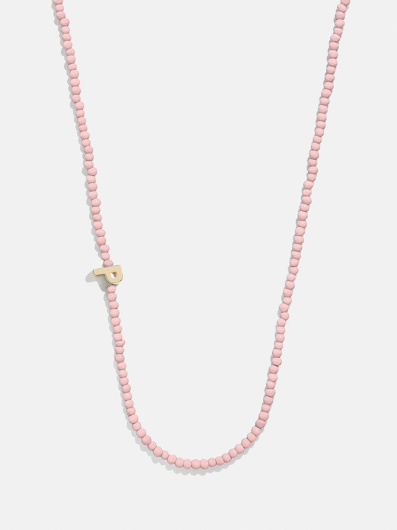 BaubleBar P - 
    Asymmetrical beaded initial necklace
  
