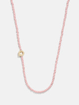 BaubleBar Q - 
    Asymmetrical beaded initial necklace
  
