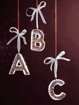 BaubleBar Color In The Season Initial Ornament - Color In The Season Ornament - 
    Initial Christmas ornament
  
