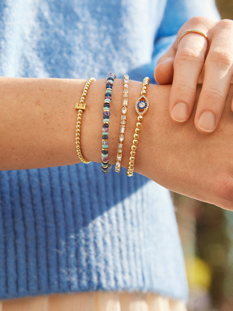 BaubleBar Blue Ombre - 
    Semi-precious stretch bracelet
  
