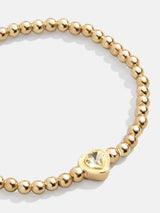 BaubleBar Yellow - 
    Heart gold beaded bracelet
  
