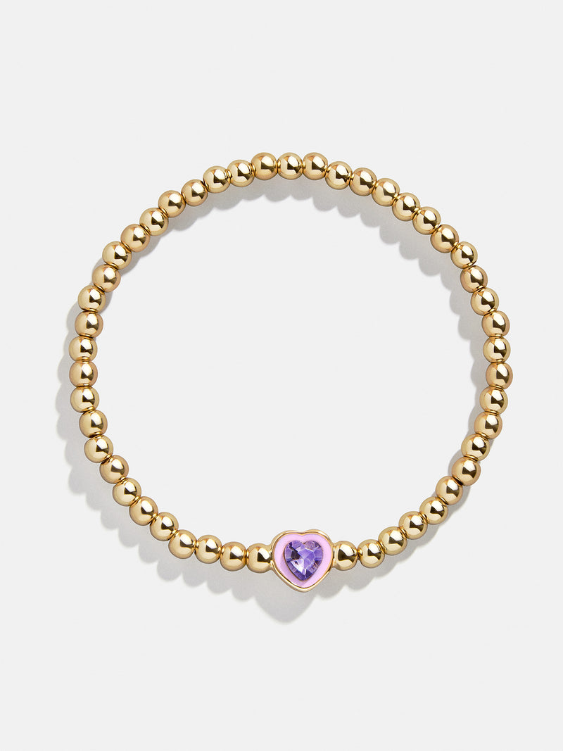 BaubleBar Purple - 
    Heart gold beaded bracelet
  
