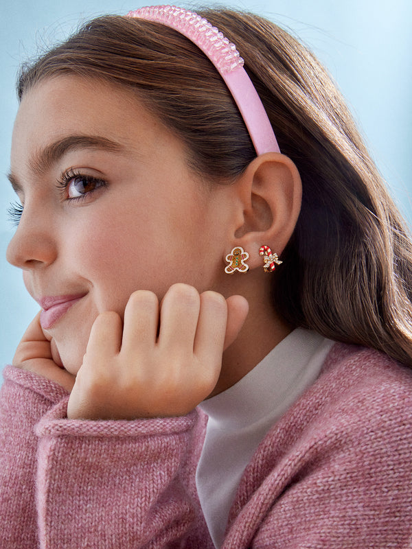 Candy Cane Lane Kids' Earring Set - Brown