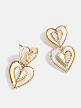 BaubleBar Vanessa Earrings - Gold and Shell Heart - 
    Enjoy 20% off - This Week Only
  
