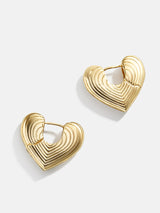 BaubleBar Carys Earrings - Gold - 
    Heart huggie earrings
  
