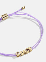 BaubleBar Custom Cord Bracelet - Lavender -
20% Off Custom: Early Black Friday Access