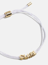 BaubleBar Custom Cord Bracelet - Metallic White - 
    Cusotmizable bracelet
  
