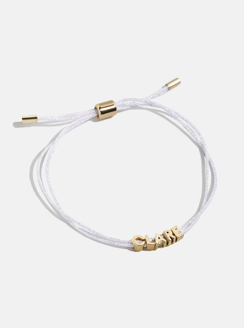 BaubleBar Custom Cord Bracelet - Metallic White - 
    Cusotmizable bracelet
  
